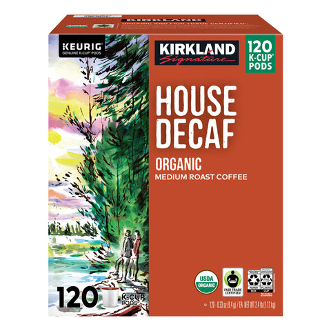 Coffee Organic House Decaf K-Cup Pod, 120-Count