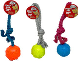 Rope Chew Toy, 2 Pack, Dog Chew Toy, Tough Rope with Ball Active Play (Colors May Vary)