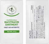 Bacitracin Ointment, First Aid, 50 Count .9g Packets - for Cuts, Burns, Abrasions, Wounds and Scrapes