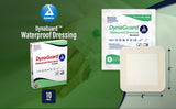 Dynarex DynaGuard Waterproof Dressings, Sterile, Four-Layer Composite Dressing, Protects and Offers Optimal Moist-Environment, Bordered - 6" x 6"