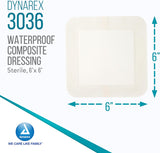 Dynarex DynaGuard Waterproof Dressings, Sterile, Four-Layer Composite Dressing, Protects and Offers Optimal Moist-Environment, Bordered - 6" x 6"