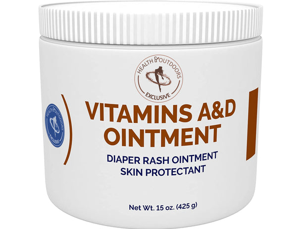 HealthandOutdoors Vitamin A&D Jar 15oz, Natural, Soothing Ointment