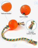 Rope Chew Toy, 2 Pack, Dog Chew Toy, Tough Rope with Ball Active Play (Colors May Vary)