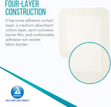 Dynarex DynaGuard Waterproof Dressings, Sterile, Four-Layer Composite Dressing, Protects and Offers Optimal Moist-Environment, Bordered - 6" x 6"