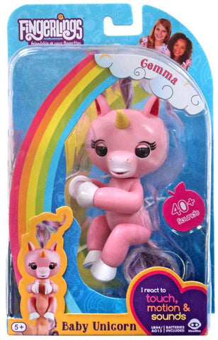 Fingerlings Interactive Baby Unicorn Puppet, Gemma