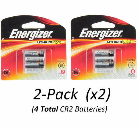 (4) Energizer CR2 Photo  Lithium Batteries (2-Pack x2 =4) EXP 2026
