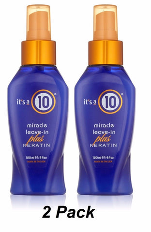 2-Pack SALE Its a 10 by IT'S A 10 Miracle Leave-in + Keratin 4oz, All Hair Types