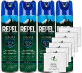 Repel Family Aerosol 6.5oz W/ Bonus Moist Towelettes