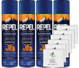 Repel Permethrin Clothing & Gear Repellent, Mosquito and Tick Defense Treatment 6.5oz (Multi Packs) + Bonus Towelettes