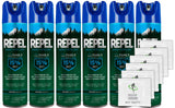 Repel Family Aerosol 6.5oz W/ Bonus Moist Towelettes