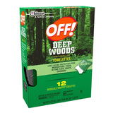 OFF! Insect Repellent Towelettes Deep Woods, .123 Oz (12 Wipes/Package)
