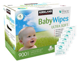 Kirkland Signature Ultra Soft Baby Wipes - 900 Count (9 - 100CT Soft Packs with Flip-Top Lids)