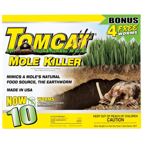 Tomcat Mole Killer - 10pc Worm Formula Pack (BL34300)