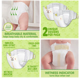 Member's Mark Premium Baby Diapers - Newborn (0-10 lbs) 108 count W/ Moist Towelettes