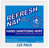 Refresh Nap Moist Towelettes Alcohol and BZK based Wipes