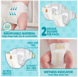 Member's Mark Premium Baby Diapers - Size 2 (12-18 lbs) 196 count W/ Moist Towelettes