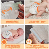 Member's Mark Premium Baby Diapers - Size 3 (16-28 lbs) 234 count W/ Moist Towelettes