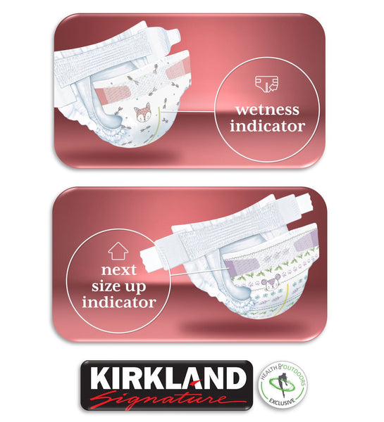Kirkland Signature Diapers Sizes 1-6, SOFT, ABSORBENT, PLANT BASED