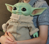 Disney Star Wars Mandalorian The Child Baby Yoda 11 Inch Plush Figure With Wearable Pendant, Accessories and Exclusive Pack-A-Hatch!