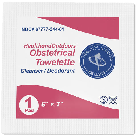 Obstetrical Towelettes 125 Count Individually Wrapped Wipes
