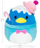 Hello Kitty Squishmallow 20 Inch Plush Pillow W/ Pack-A-Hatch