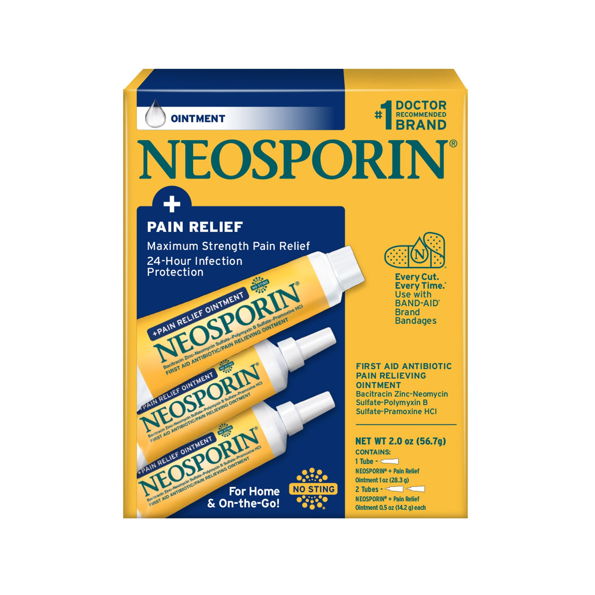 Neosporin + Pain Relief Dual Action Topical Antibiotic Ointment, 3 ct - product image 3