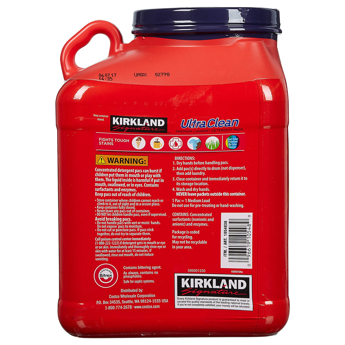 Kirkland Signature Pacs Laundry Detergent, Ultra Clean, HE Compatible, Fresh Scent, 152 ct - product image 8