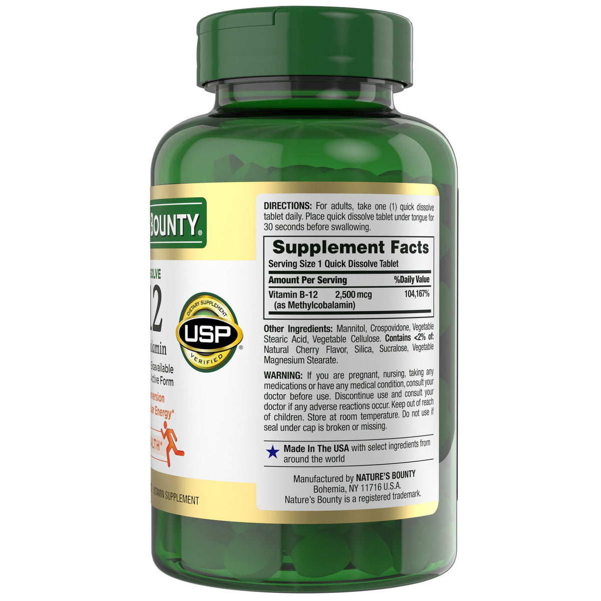 Nature's Bounty Vitamin B-12, 2500 mcg, 300 ct - product image 4