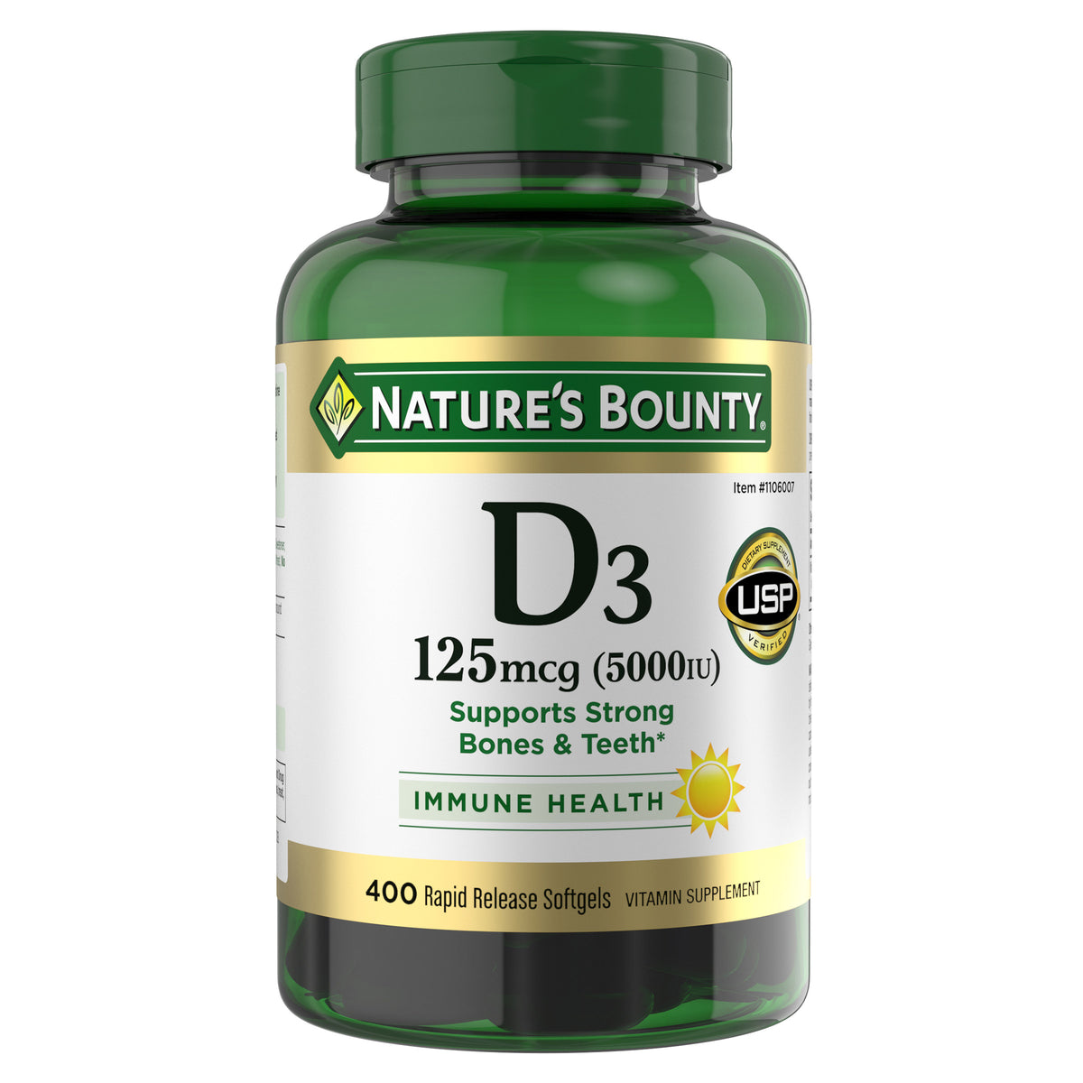 Nature's Bounty Vitamin D3, 5000 IU, 400 ct - product image 5