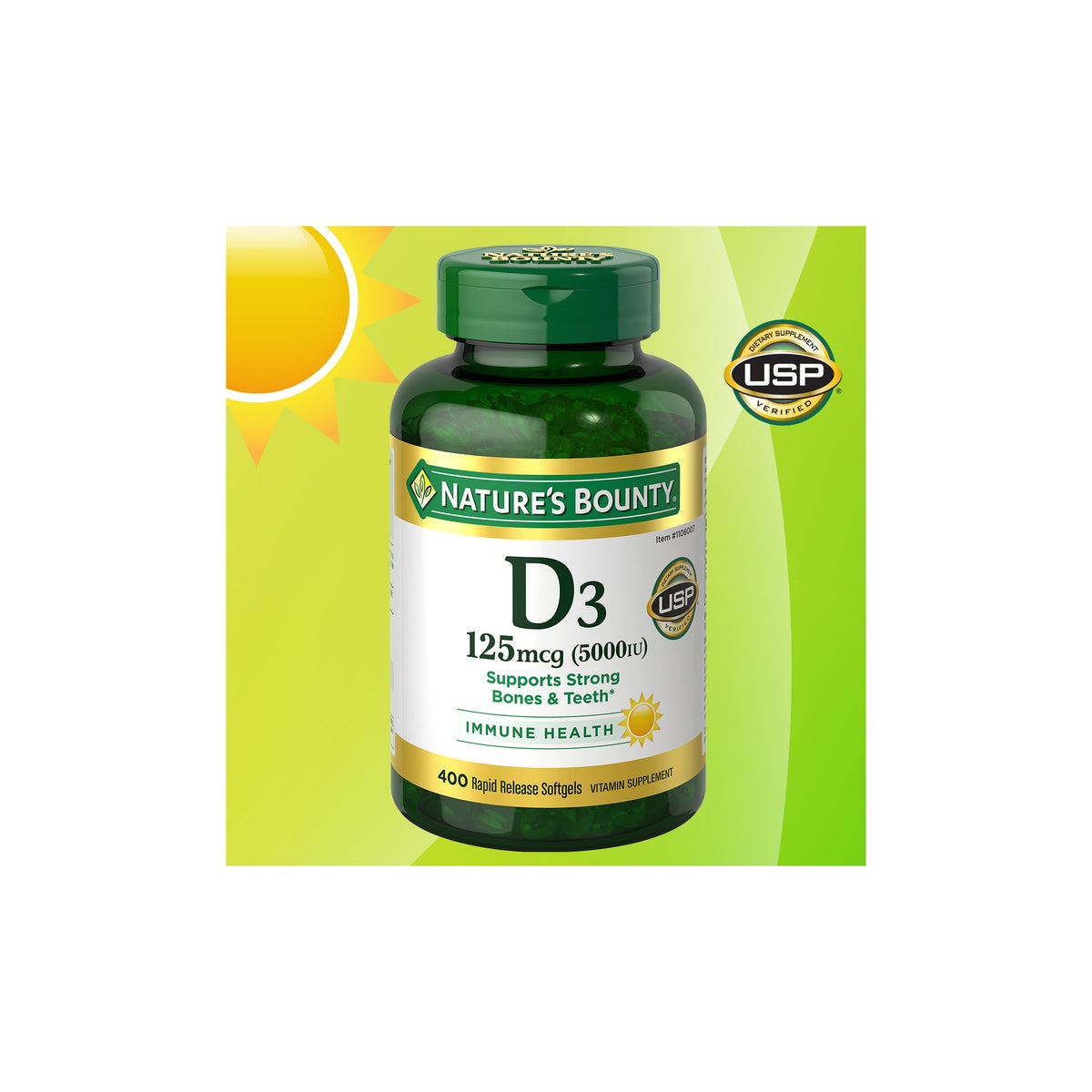 Nature's Bounty Vitamin D3, 5000 IU, 400 ct - product image 6