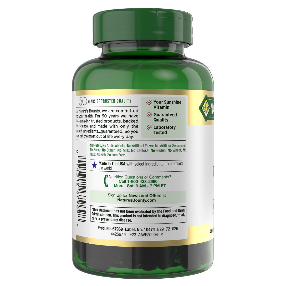 Nature's Bounty Vitamin D3, 5000 IU, 400 ct - product image 2