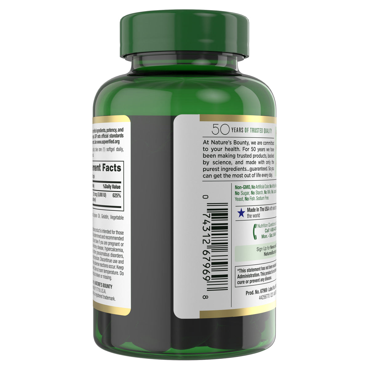 Nature's Bounty Vitamin D3, 5000 IU, 400 ct - product image 3