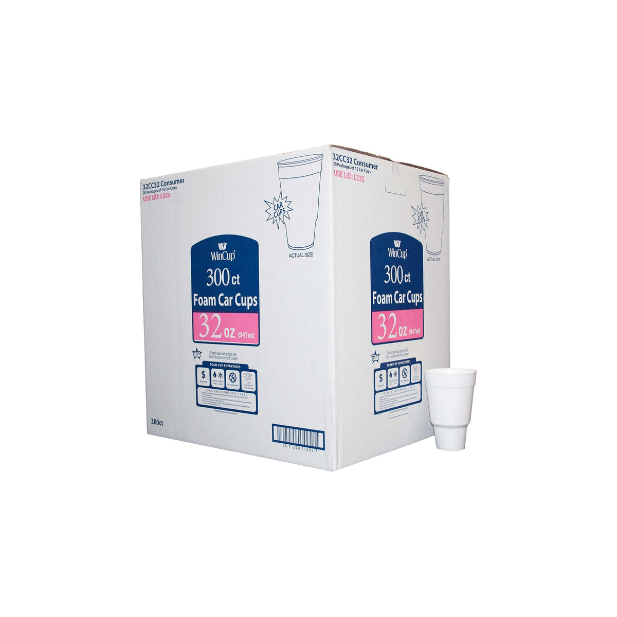 WinCup Foam Car Cups, 32 oz , 300 ct - product image 2