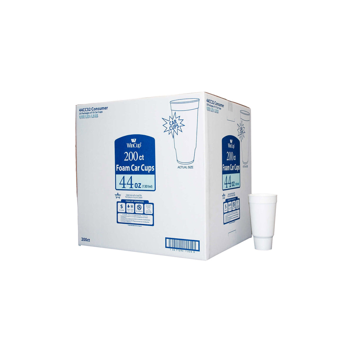 WinCup Foam Car Cups, 44 oz, 200 ct - product image 2