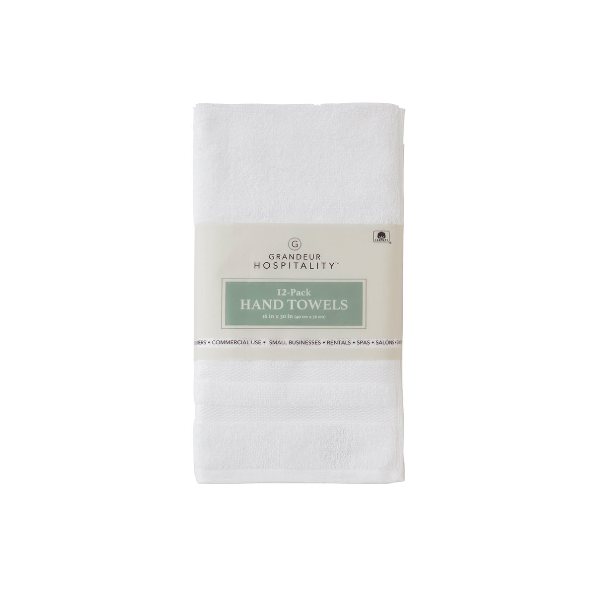 Grandeur Hospitality 100% Cotton Hand Towels, White, 12 ct - product image 8