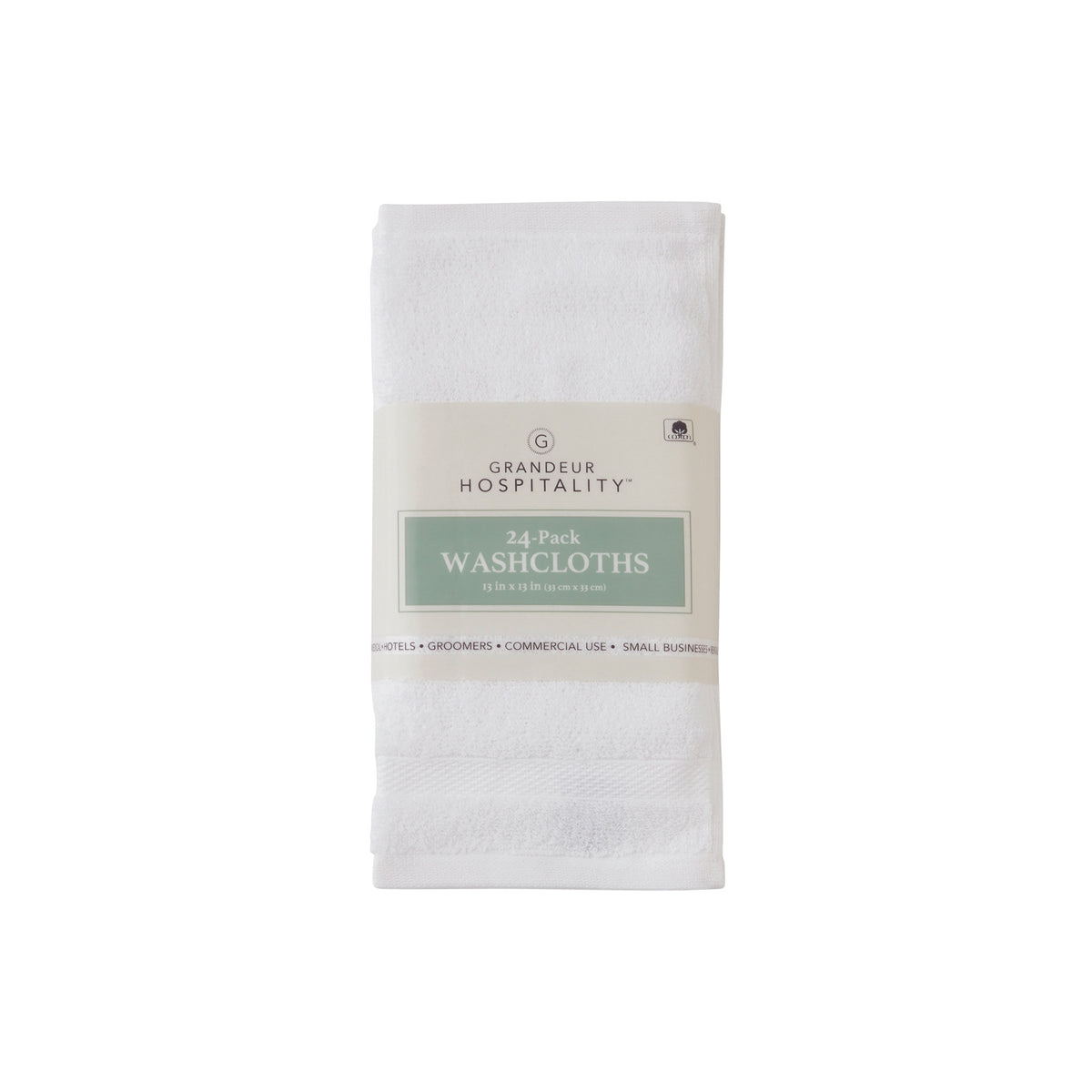 Grandeur Hospitality 100% Cotton Hand Towels, White, 12 ct - product image 6