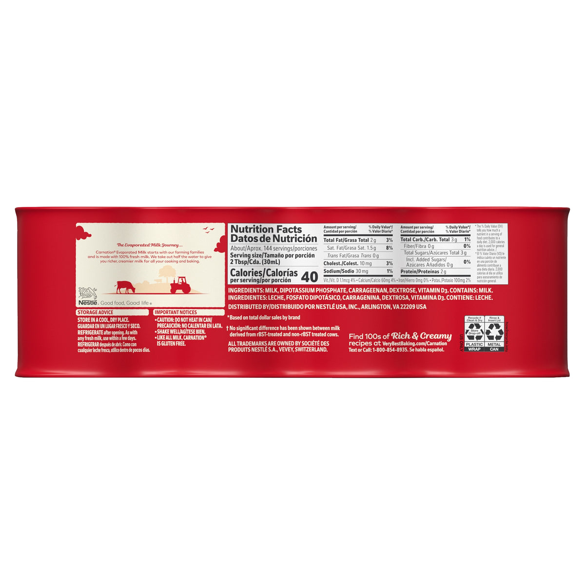 Nestlé Carnation Evaporated Milk, 12 fl oz, 12 ct - product image 3