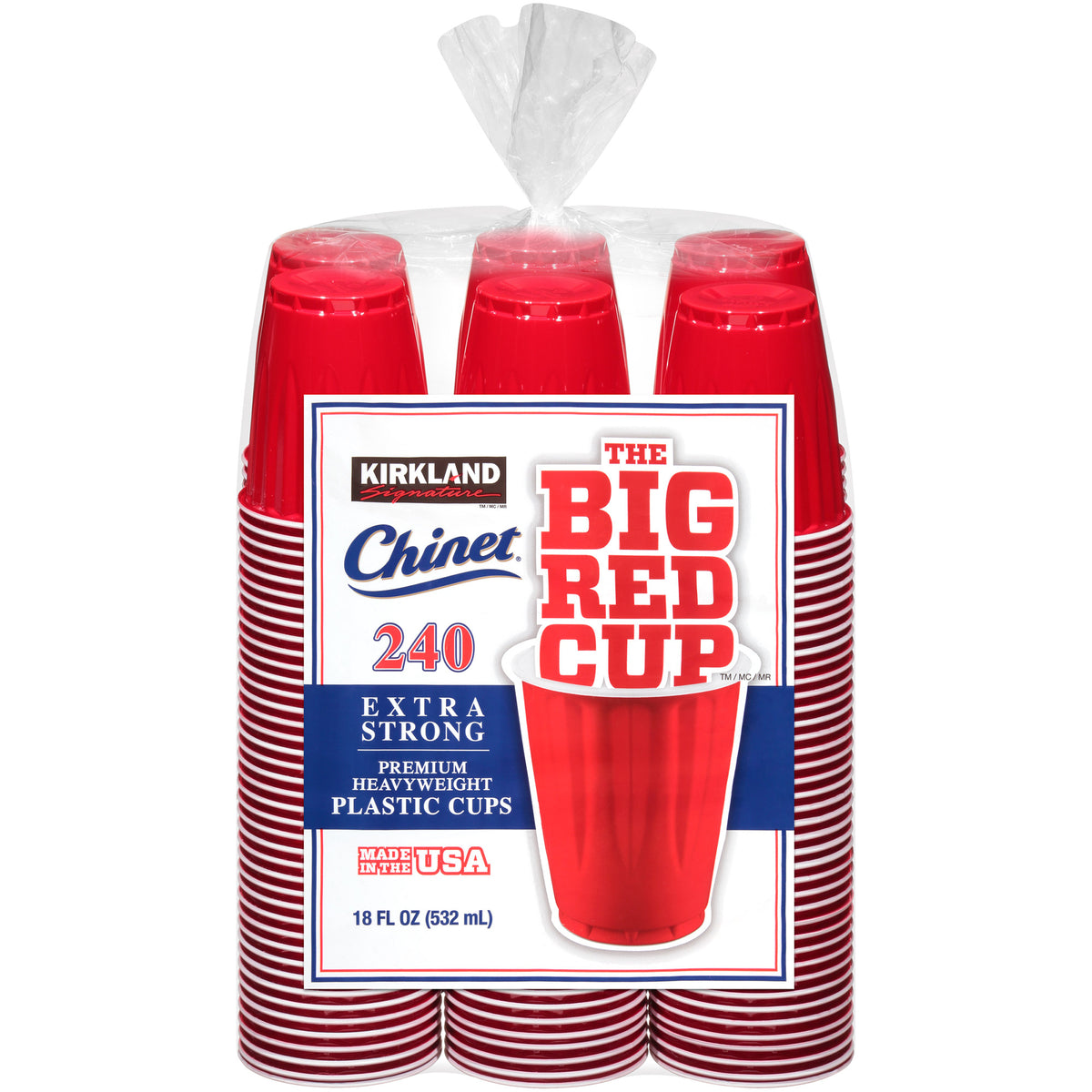 Kirkland Signature Plastic Cold Cups, Red, 18 oz, 240 ct - product image 3