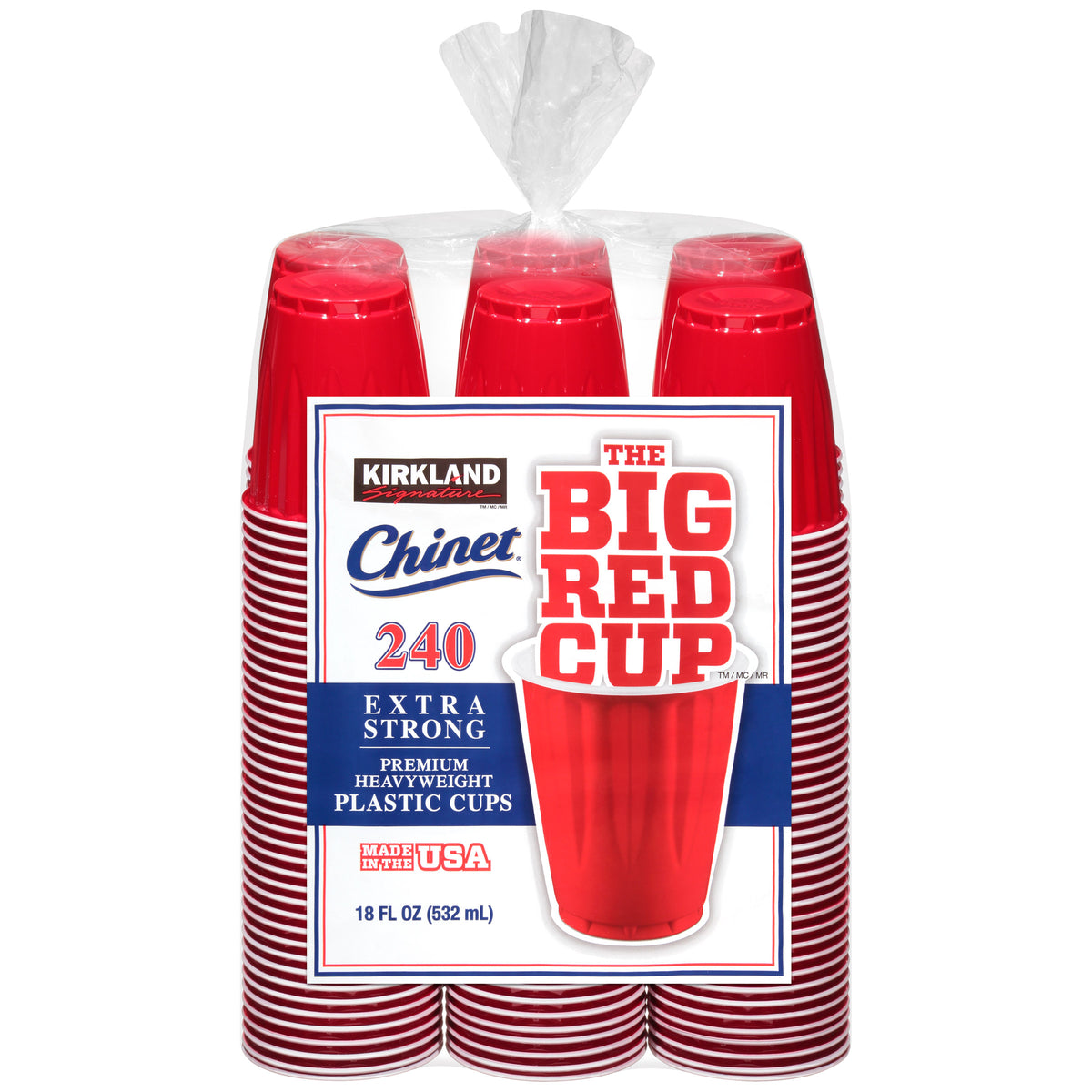 Kirkland Signature Plastic Cold Cups, Red, 18 oz, 240 ct - product image 6