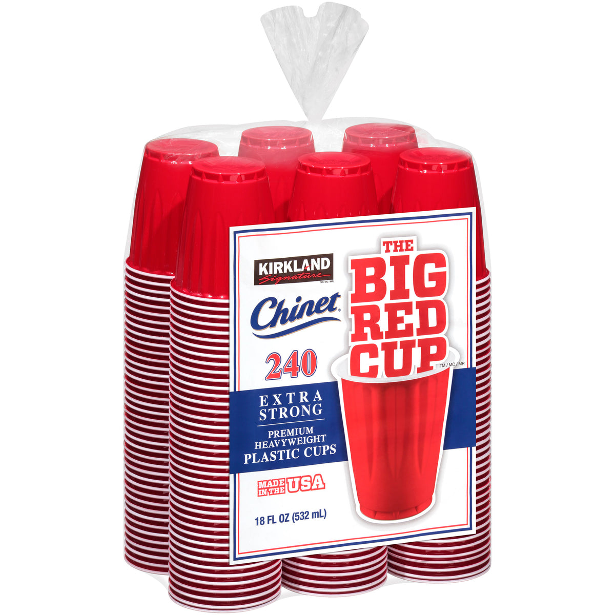 Kirkland Signature Plastic Cold Cups, Red, 18 oz, 240 ct - product image 4