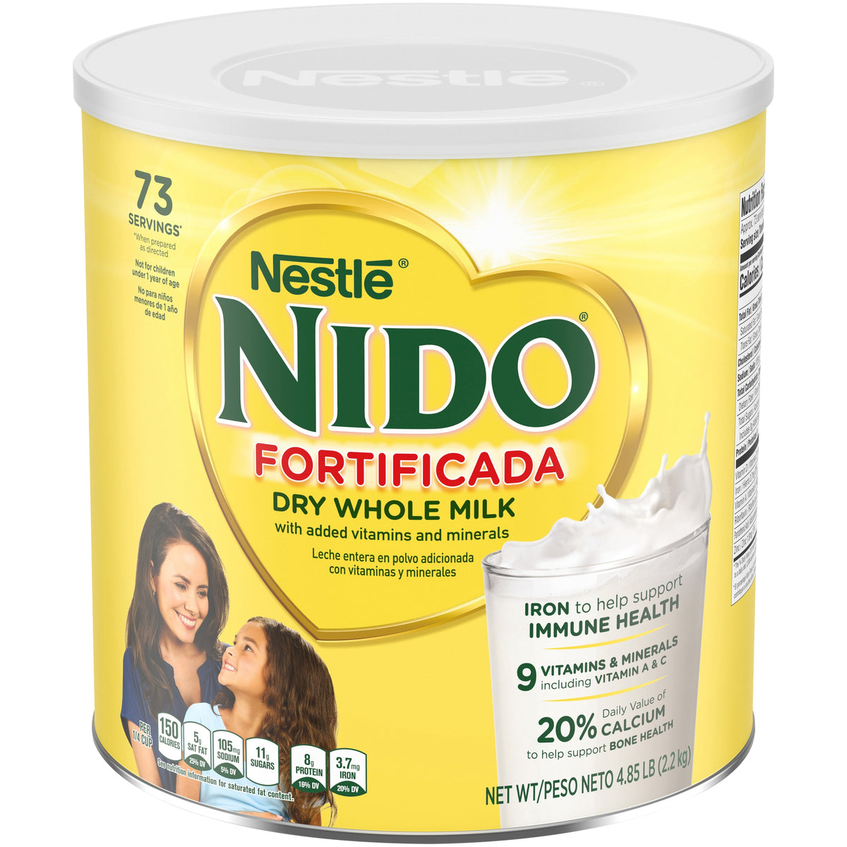 Nestle Nido Fortificada Dry Whole Milk, 4.85 lbs - product image 1