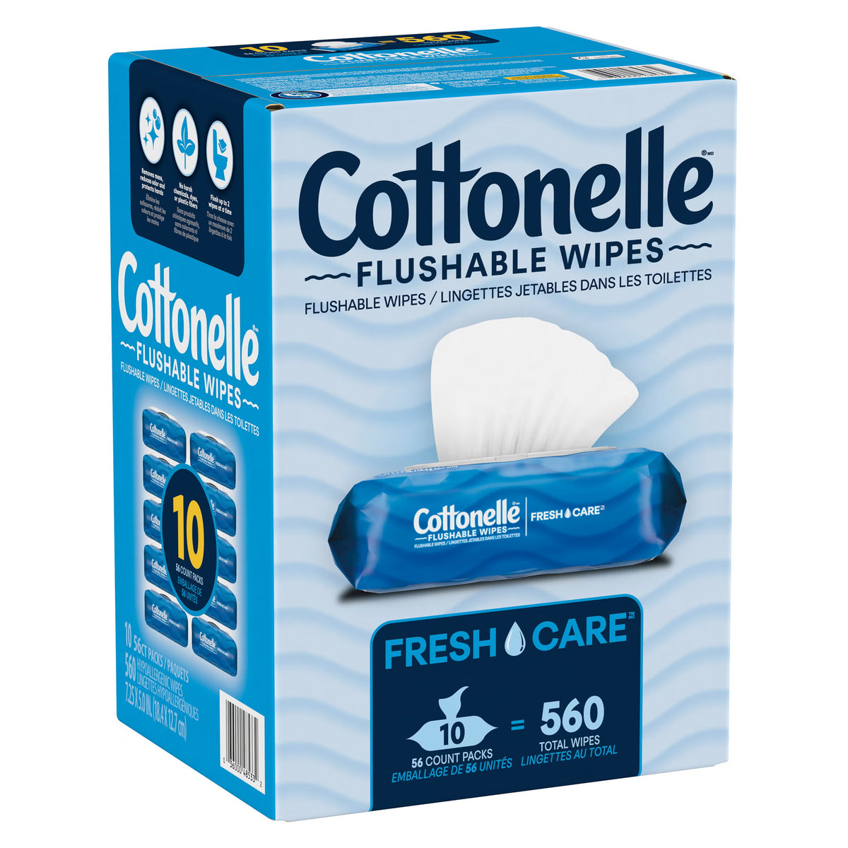 Cottonelle Fresh Care Flushable Wipes, 560 Wipes - image 2