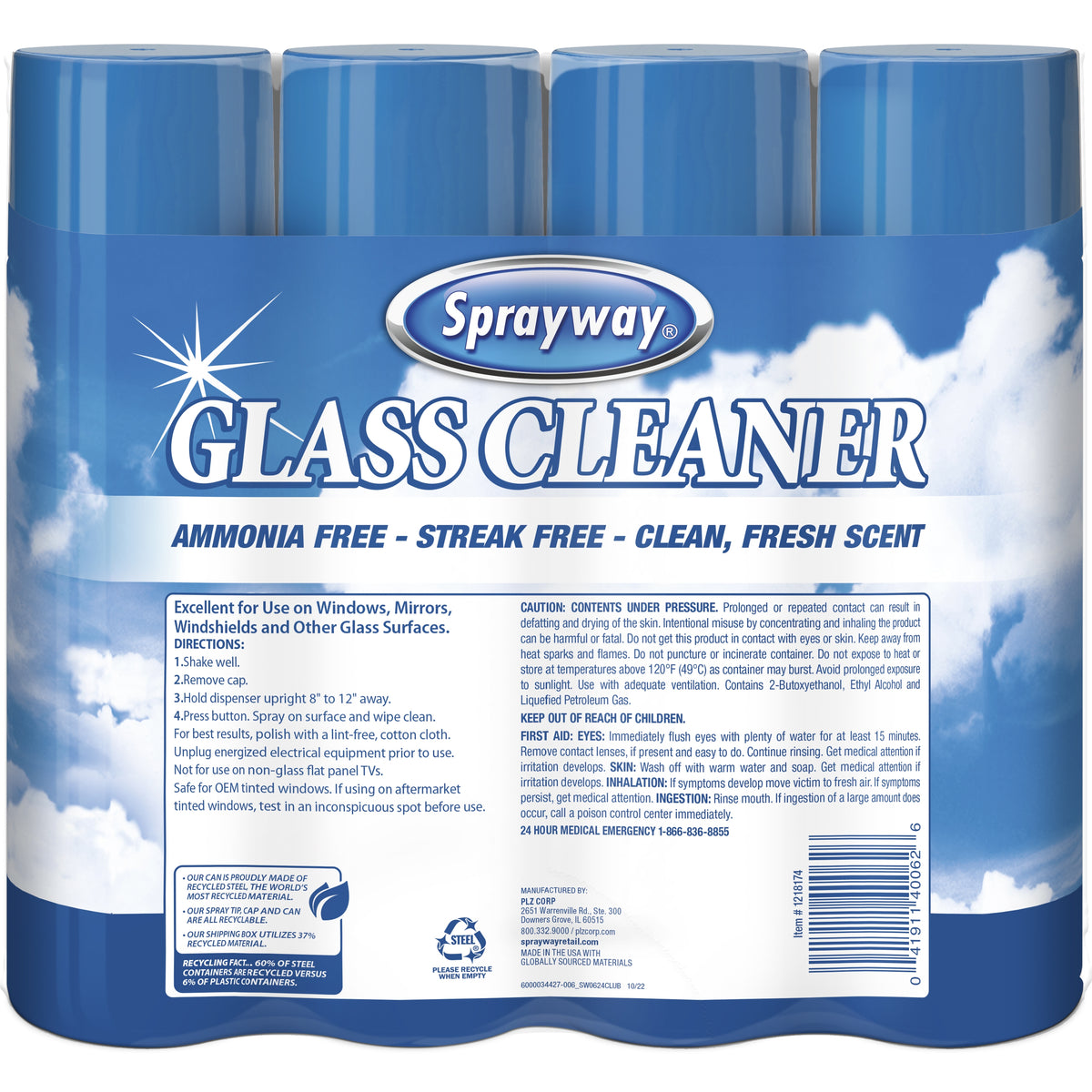 Sprayway Glass Cleaner, 23 fl oz, 4 ct - product image 4