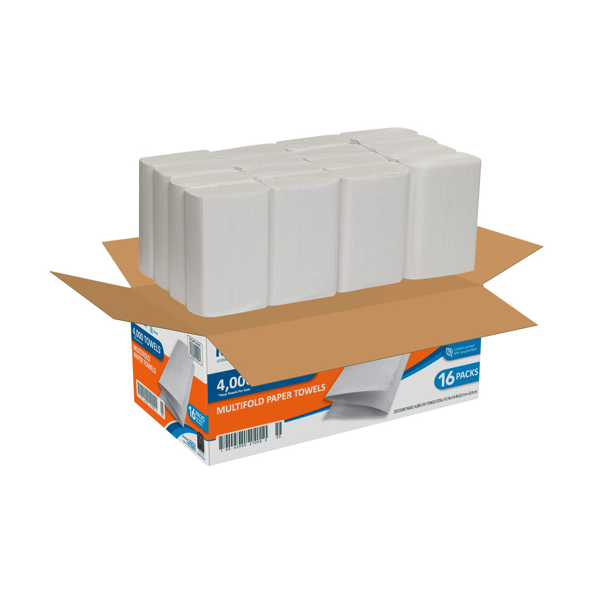 Marathon Multifold Paper Towels, 1-Ply, White, 4000 ct - image 3