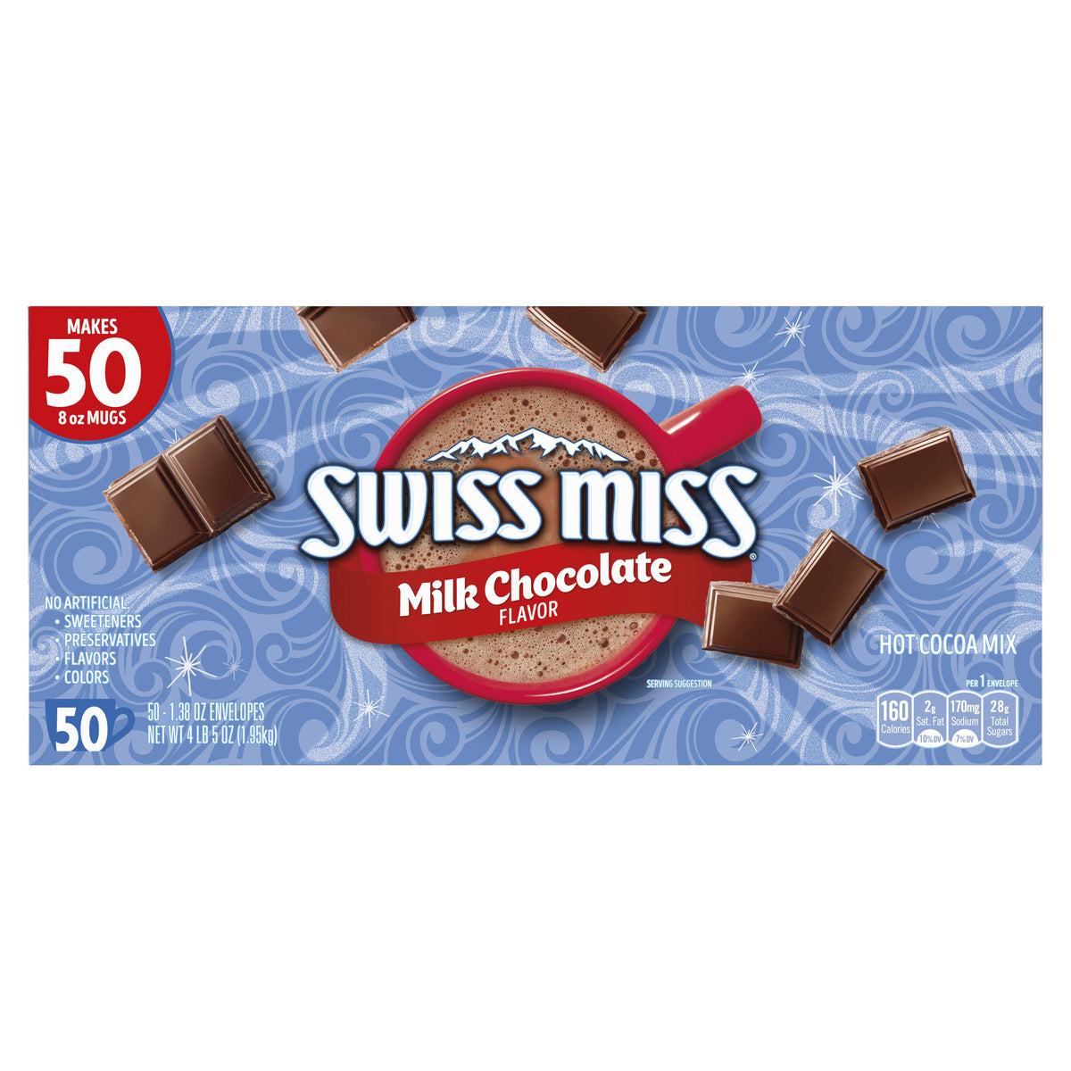 Swiss Miss Hot Cocoa Mix, Milk Chocolate, 1.38 oz, 50 ct - product image 3
