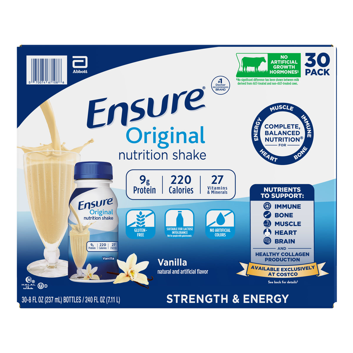 Ensure Original Nutrition Shake, Vanilla, 8 fl oz, 30 ct - product image 8
