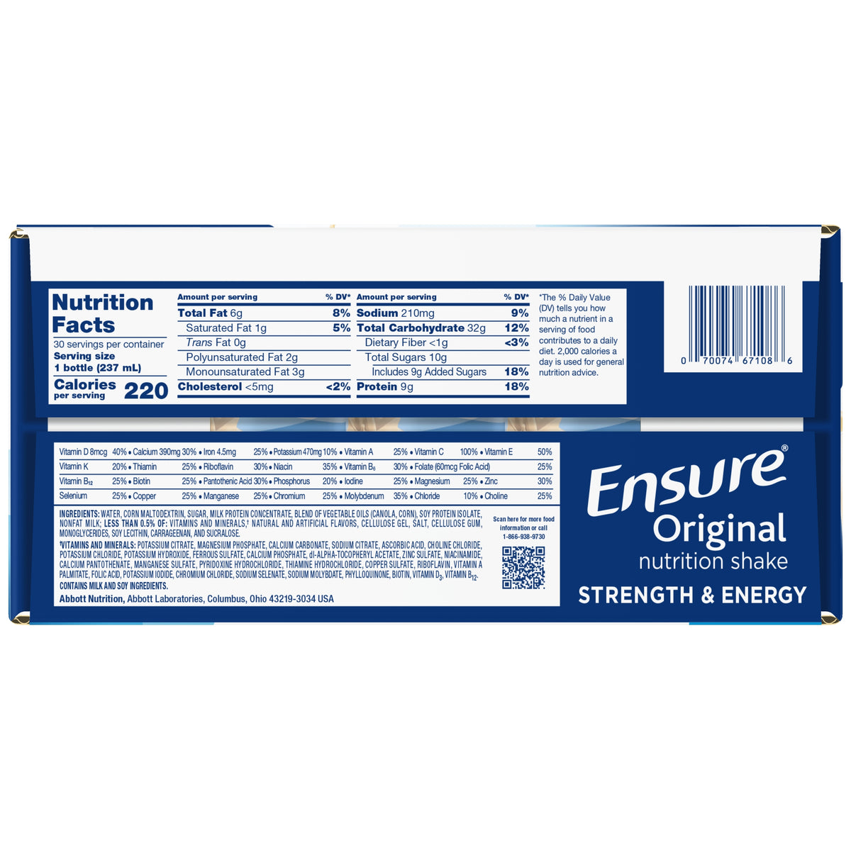 Ensure Original Nutrition Shake, Vanilla, 8 fl oz, 30 ct - product image 3
