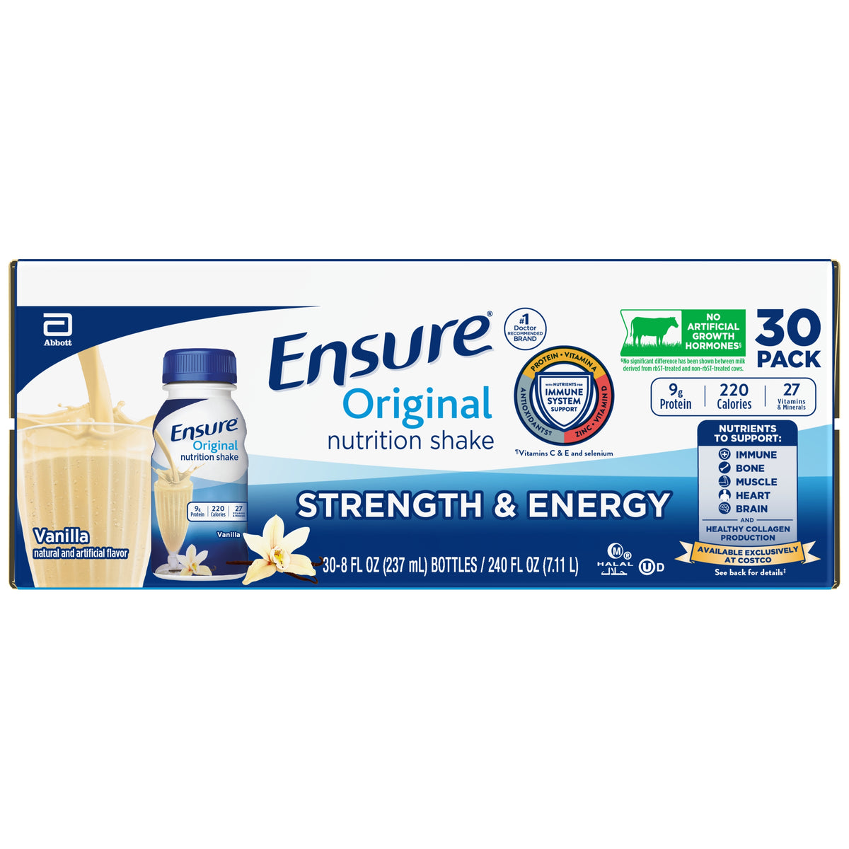 Ensure Original Nutrition Shake, Vanilla, 8 fl oz, 30 ct - product image 4