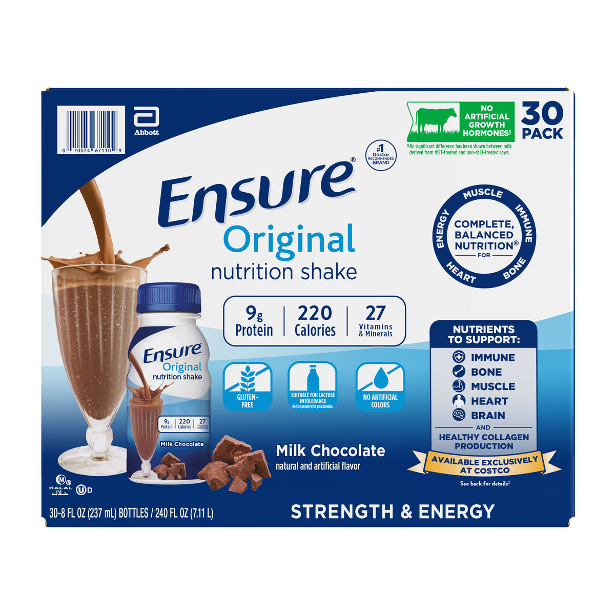 Ensure Original Nutrition Shake, Milk Chocolate, 8 fl oz, 30 ct - product image 7