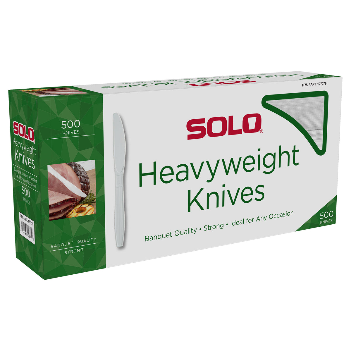 Solo Plastic Knife, Heavyweight, White, 500 ct - product image 3